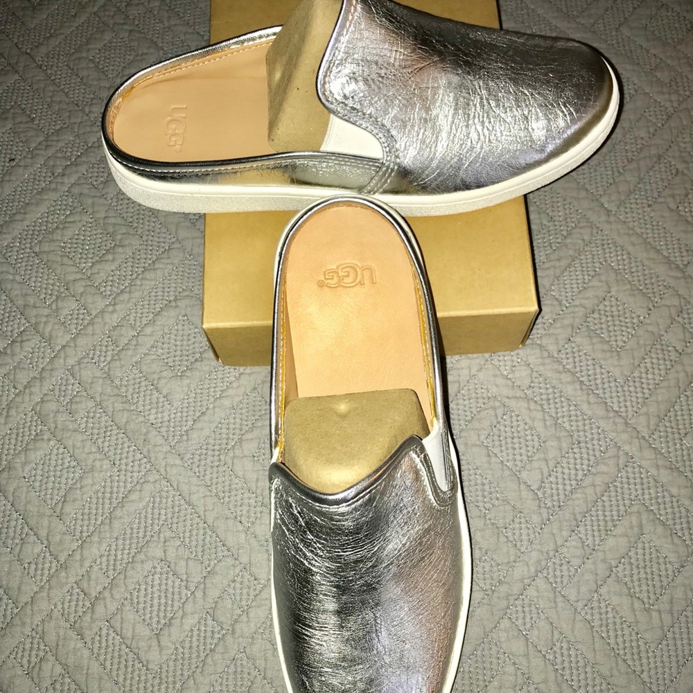 Ugg Silver Slip On Sneakers - Still Available